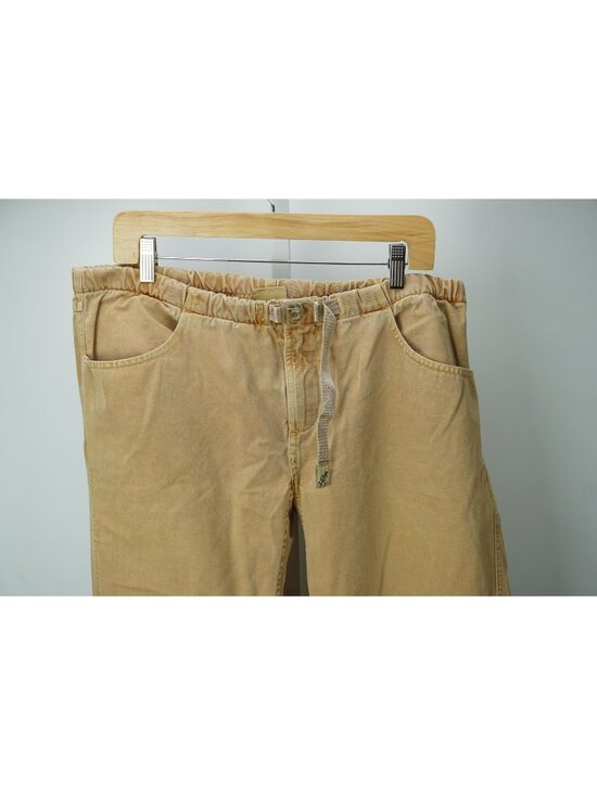 Gramicci Pants - Gramicci Khaki Brown 100% Cotton Casual Buckle Front Pants Sz 10